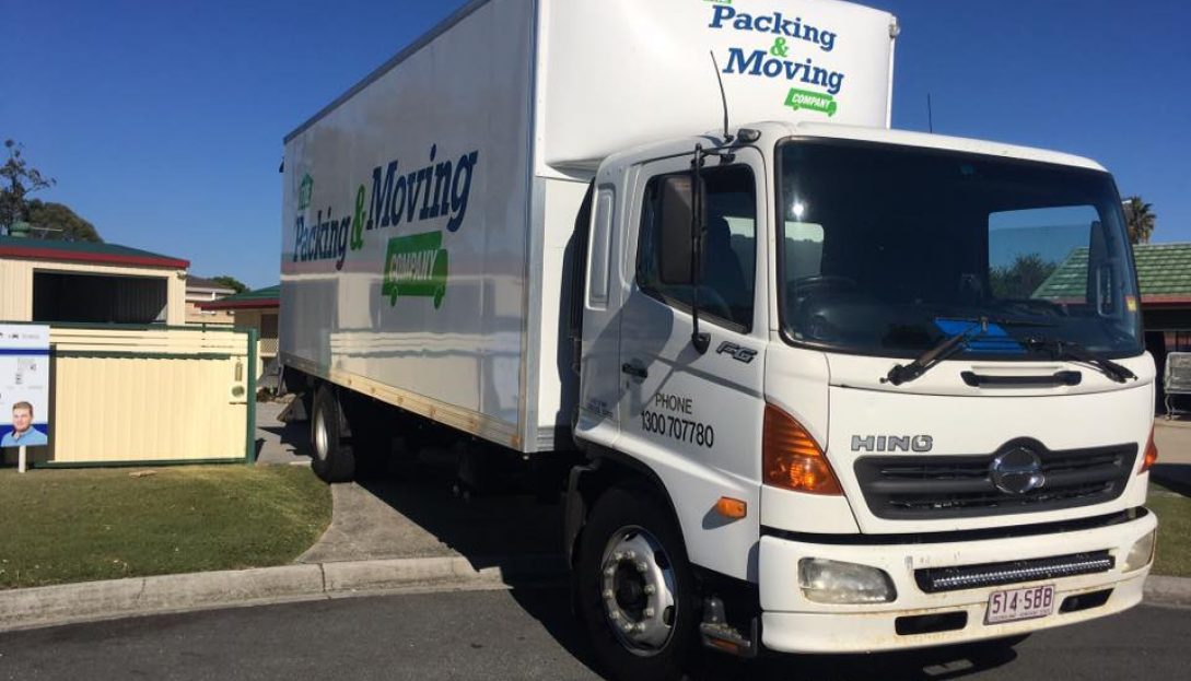 White Truck Backed in to a Driveway — The Packing & Moving Company in Tanah Merah, QLD